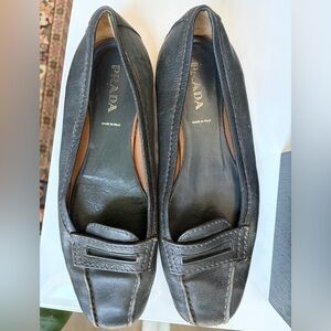 Prada Leather Penny Loafers